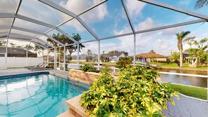 Outdoor pool, a heated pool