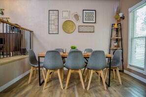Dining - The NEST | Unique A-Frame Home | KING BED (Seguin)