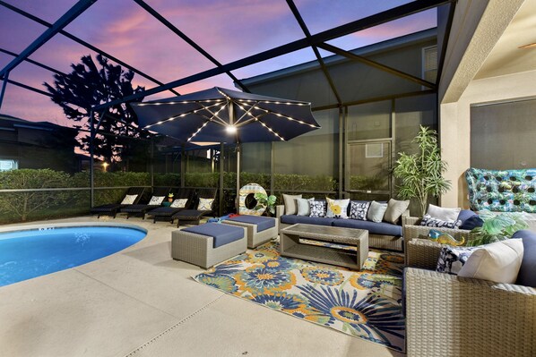 Outdoor pool, a heated pool
