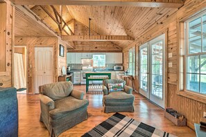 Interior - Idyllic Cabin w/ Fire Pit, Kayak On-Site! (Bells)