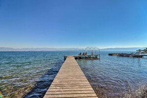 On the beach, beach towels - Lakeside Home w/ Beach ~ 14 Mi to Ski Area! (Lakeside)
