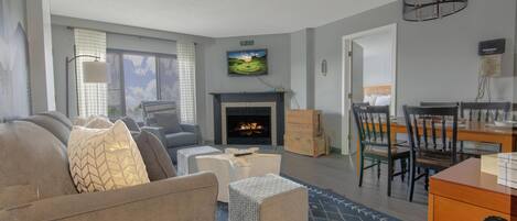 TV connectée, cheminée