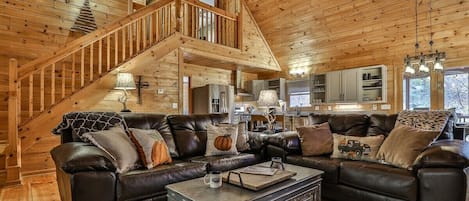 Smart TV, fireplace, video games