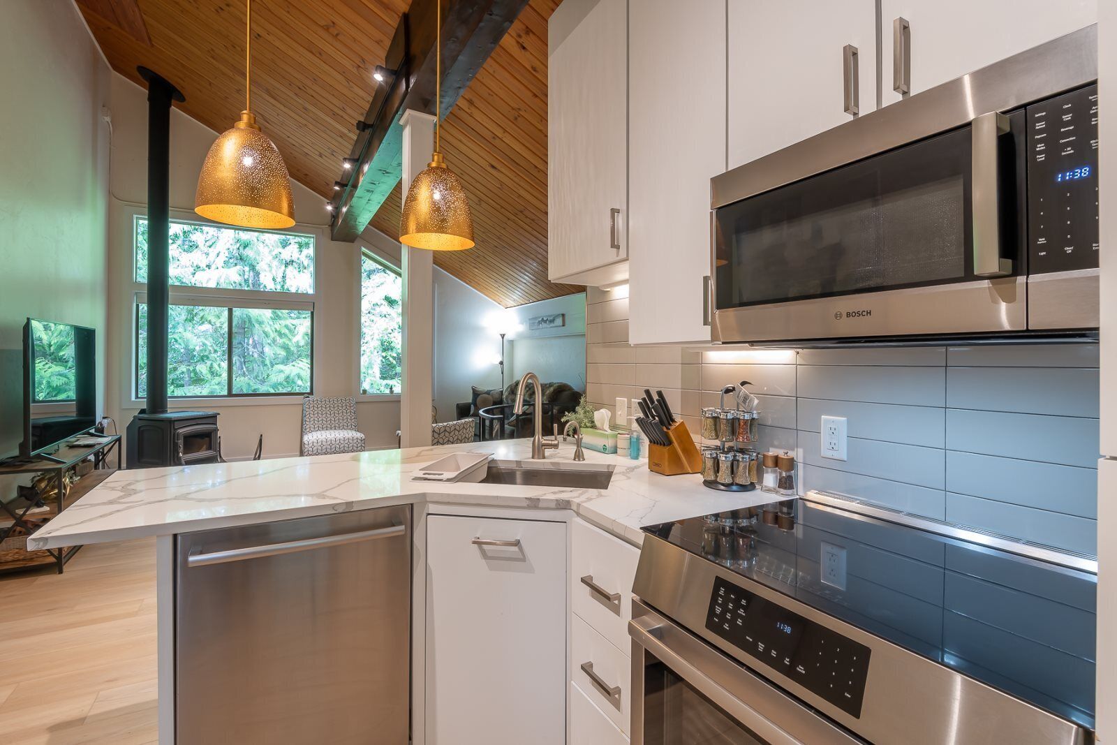 Fridge, oven, stovetop, dishwasher