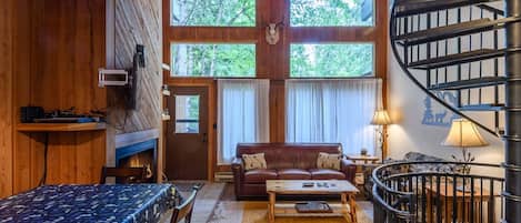 Cheminée, lecteur de DVD