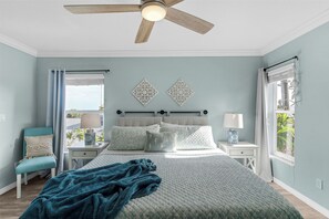 2 bedrooms, desk, iron/ironing board, travel crib