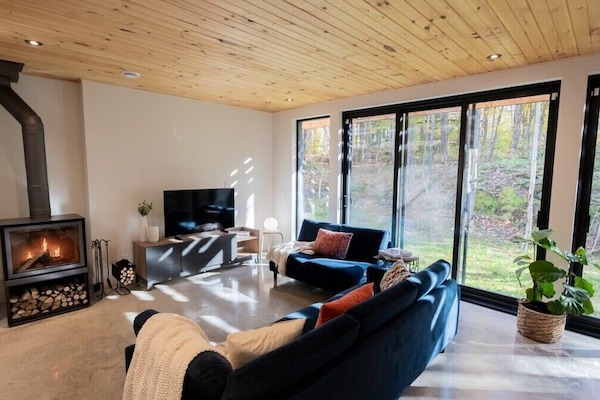 Relax by the fireplace