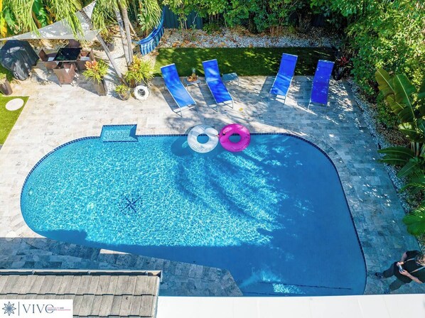 A heated pool