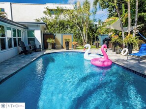 A heated pool
