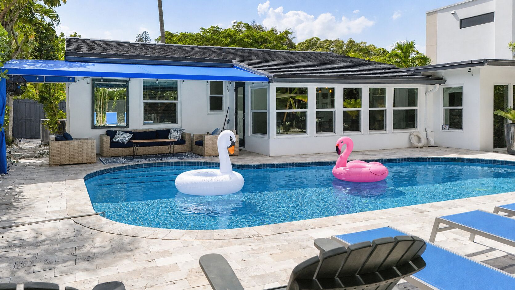 A heated pool