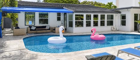 A heated pool
