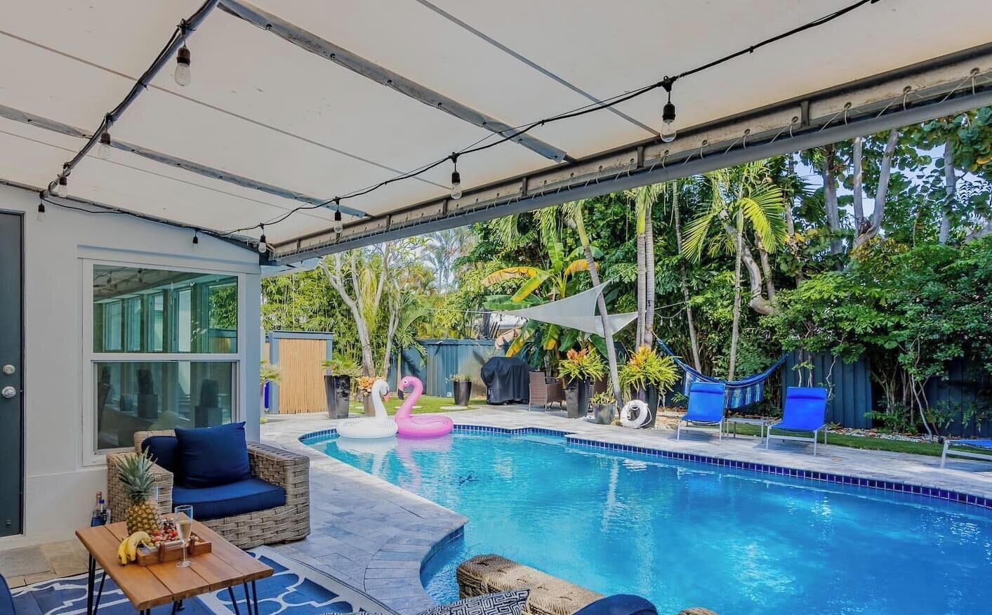 A heated pool