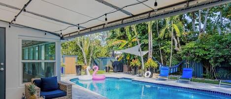 A heated pool