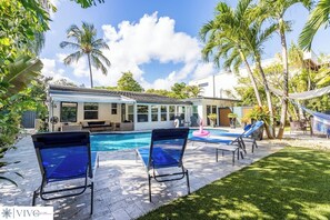 A heated pool