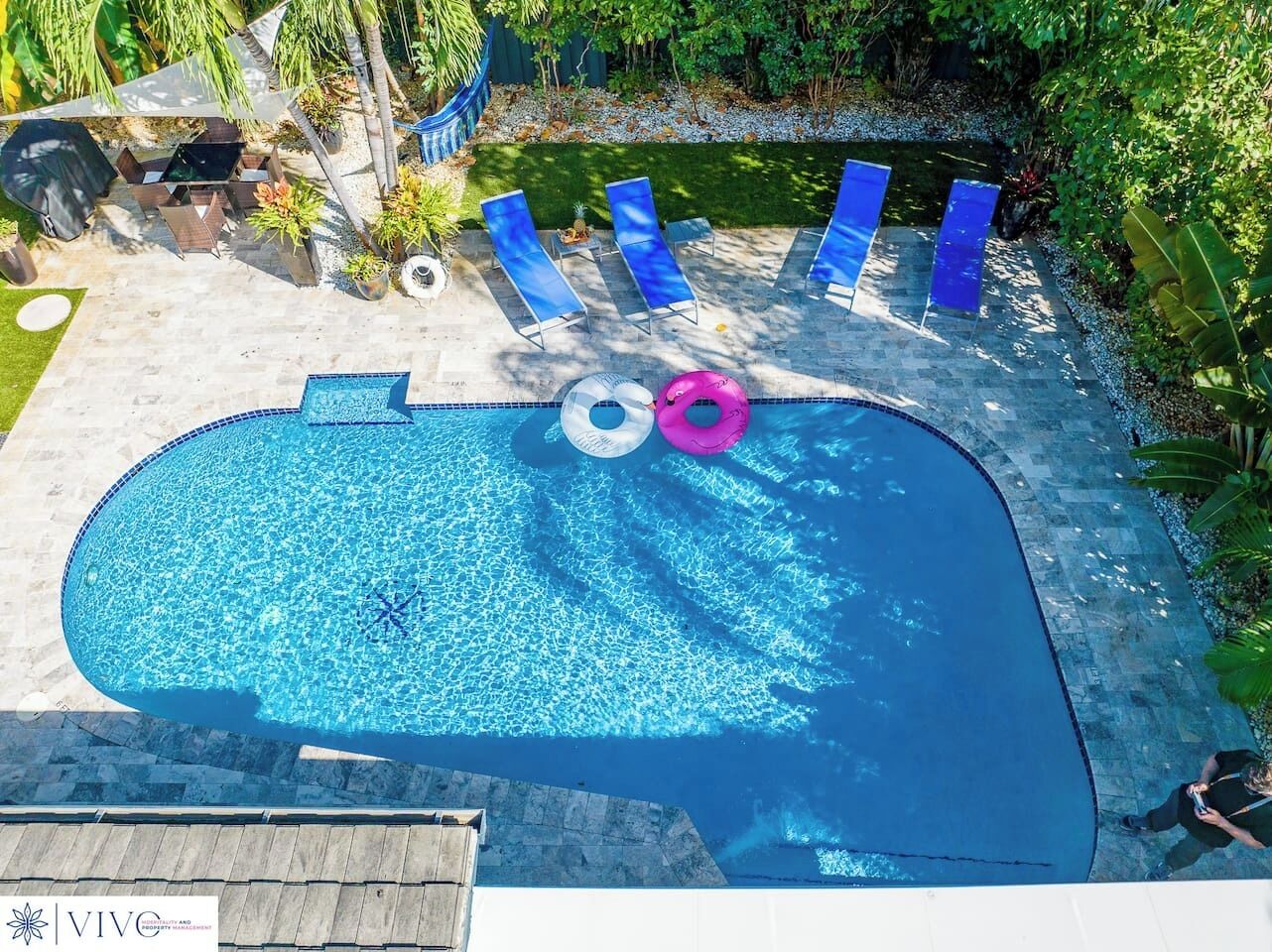 A heated pool