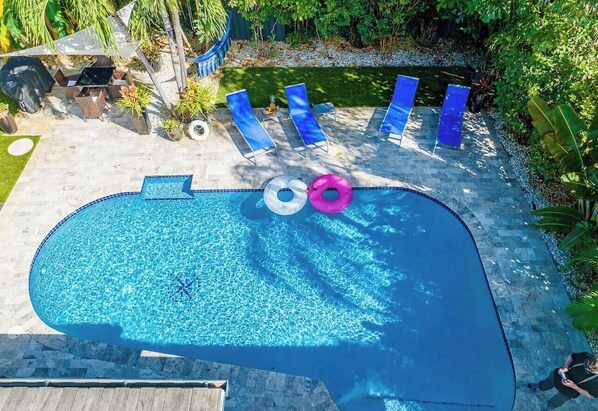 A heated pool
