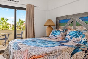 2 habitaciones, escritorio y tabla de planchar con plancha 
