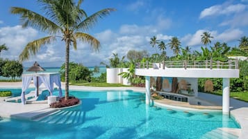 Outdoor pool, open 7:00 AM to 7:00 PM, free cabanas, pool umbrellas