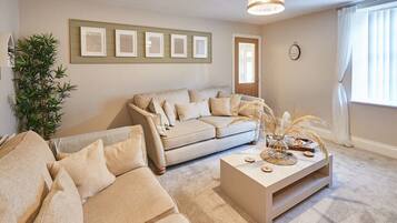 TV, fireplace, offices