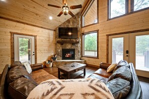 TV, fireplace, video games