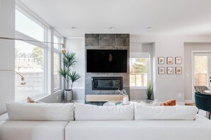 电视、壁炉、Netflix、流媒体服务