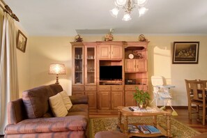 TV, DVD player, stereo