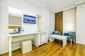 Ropa de cama de alta calidad y minibar