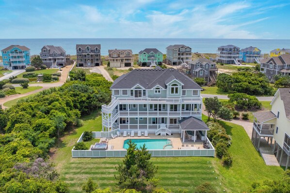 Exterior - Premier SemiOceanfront Dog Friendly w Pool, Hot Tub, Elevator,Theater & Game Rms (Hatteras)