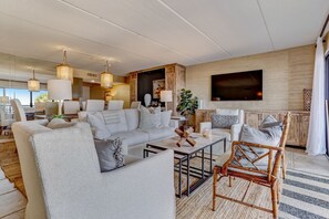 Condo, 3 Bedrooms | Living area | Smart TV - 220 Amelia By The Sea 3 Bedroom Condo by RedAwning (Fernandina Beach)