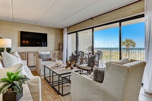 Condo, 3 Bedrooms | Living area | Smart TV - 220 Amelia By The Sea 3 Bedroom Condo by RedAwning (Fernandina Beach)