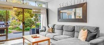 Ground-floor garden condo with indoor pool, hot tub, tennis & racquetball