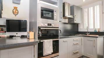 Fridge, dishwasher, electric kettle, toaster