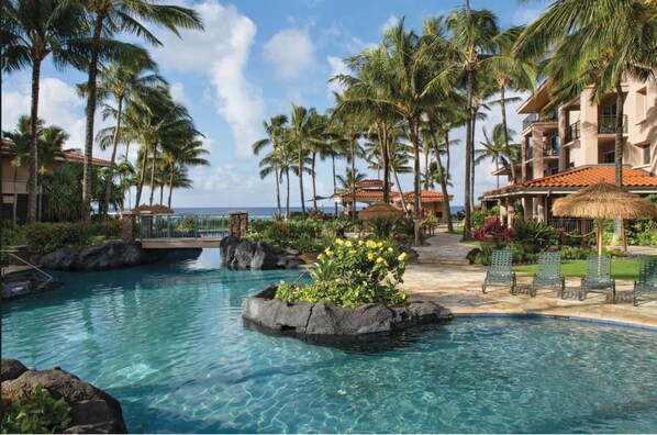 Outdoor pool, a heated pool