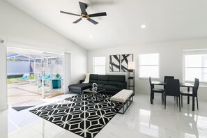 House, Multiple Beds, Pool Access, Garden View (Modern Dream Disney Vacation) | Living area | 42-inch flat-screen TV with digital channels