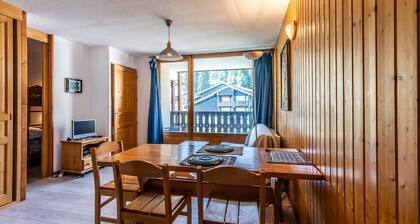 Appt chaleureux 6 pers, balcon, pistes au pied