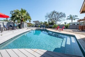 Outdoor pool, a heated pool