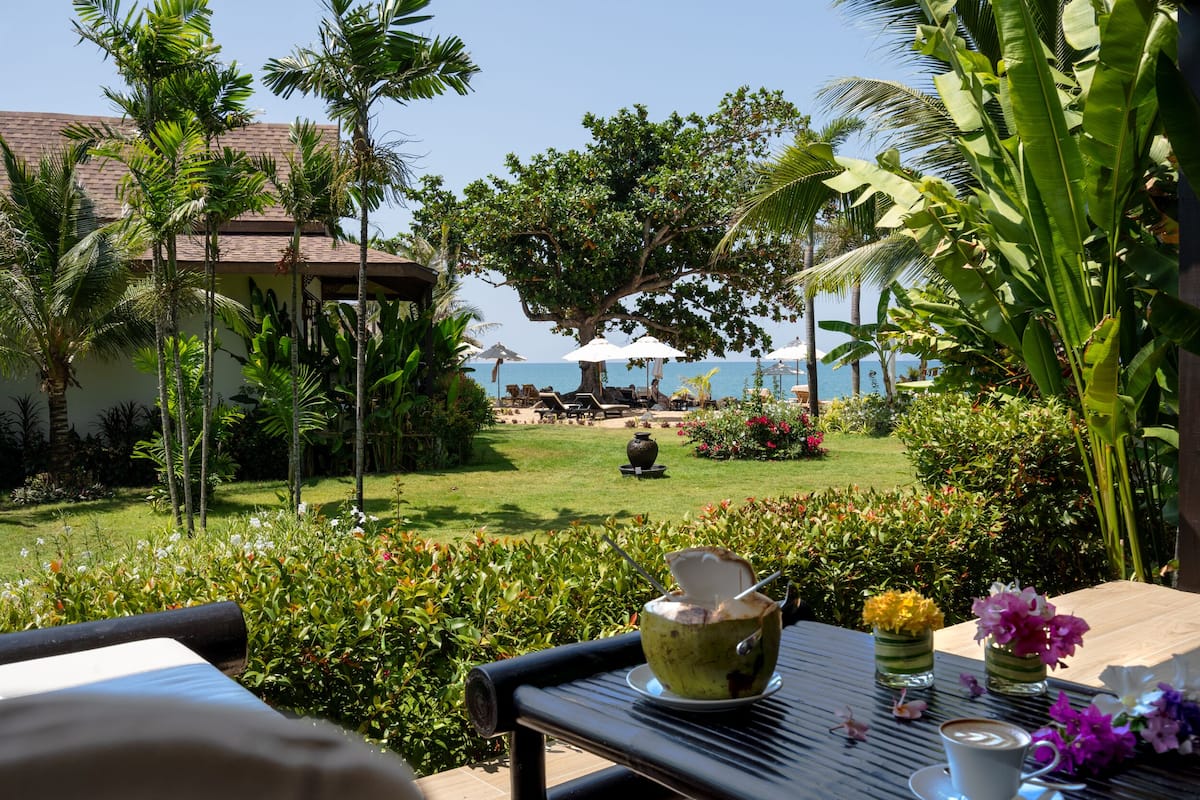Luxury Room, 1 King Bed, Terrace, Partial Sea View | Terrace/patio