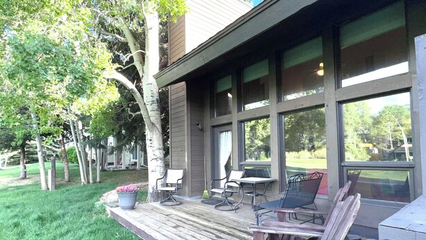 Terrace/patio - Golf & Ski Townhome in Avon, Colorado (Avon)