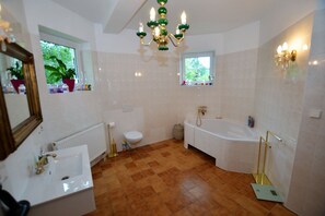 Combined shower/bathtub