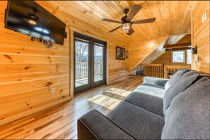 TV, fireplace, video games