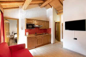 TV, streaming services - Holiday Apartment "Casa Marcos n 29" with Mountain View, Balcony & Wi-Fi (Livigno)