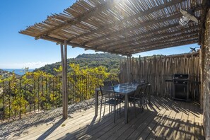 Outdoor dining - Bergerie sea and mountain view SWIMMING POOL Palombaggia (Porto-Vecchio)