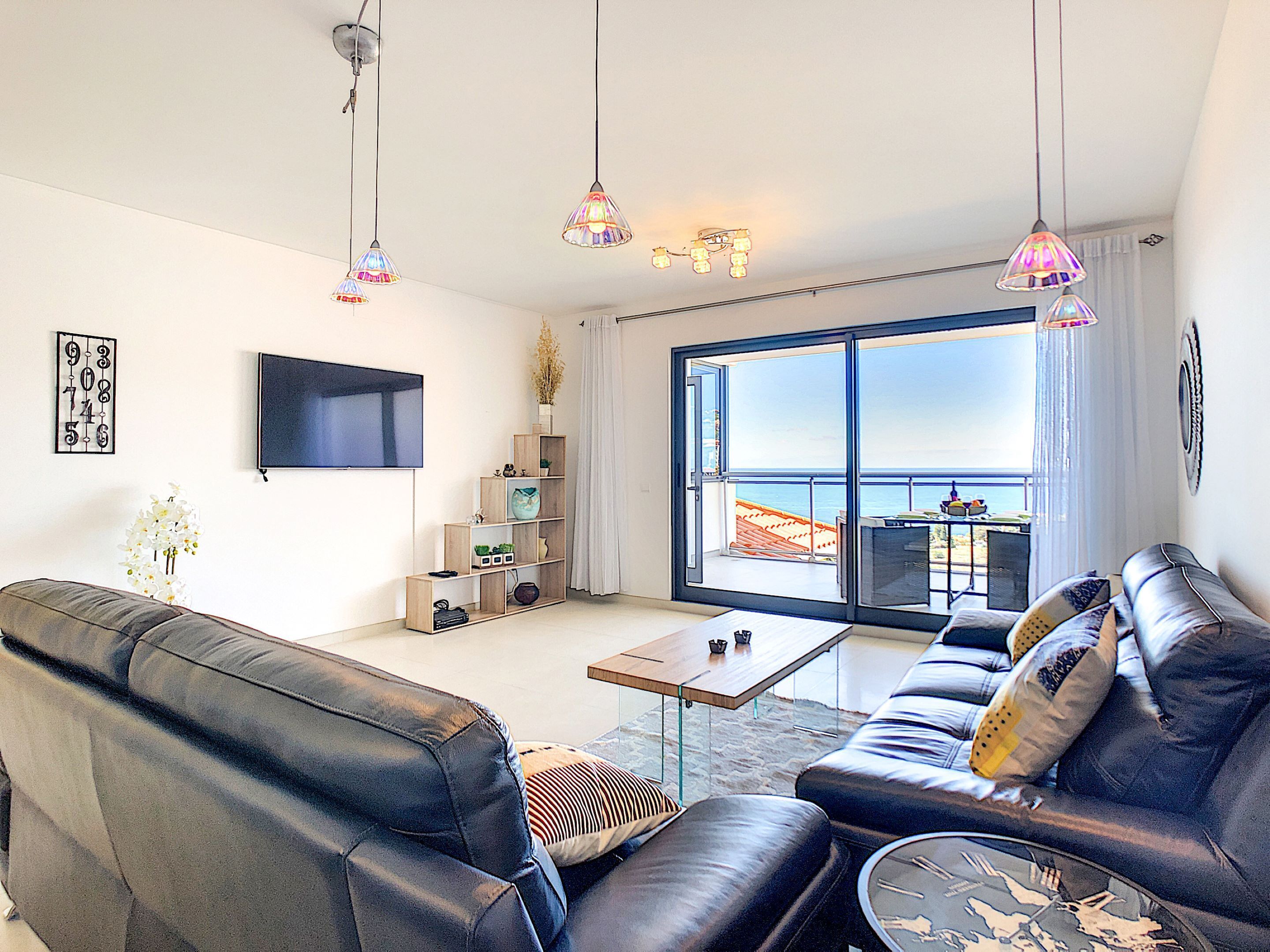 Apartment | Living area | 52-inch flat-screen TV with cable channels, TV