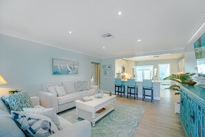 Smart TV, video games, foosball, books