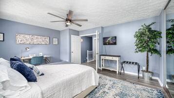 2 bedrooms, iron/ironing board, WiFi, bed sheets