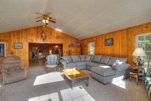 TV, DVD player, stereo - Beagle Lodge - Four season getaway - with shared waterfront and snowmobile access from your door! (Rangeley)
