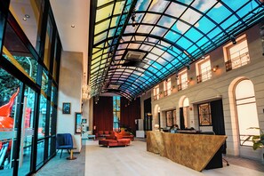 Sittområde i lobbyn