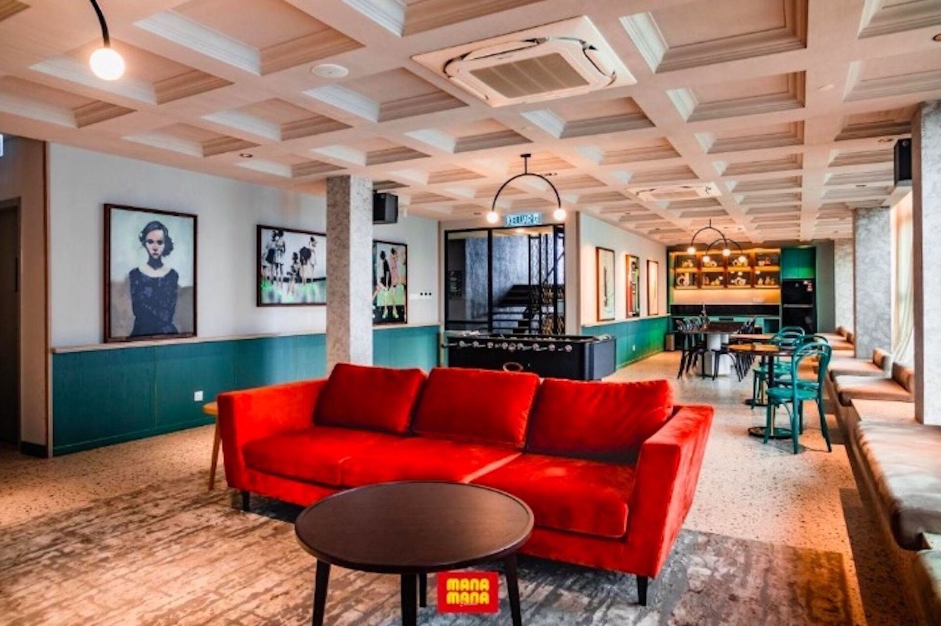 Sitteområde i lobbyen