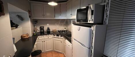 Kühlschrank, Mikrowelle, Herdplatte, Geschirrspüler