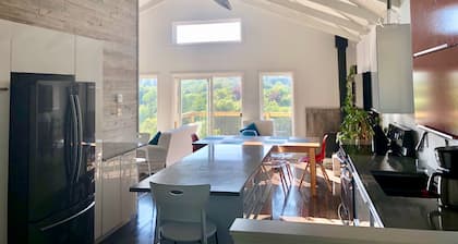 Modern, unique house on the grand concourse trail, 2.4km from downtown.